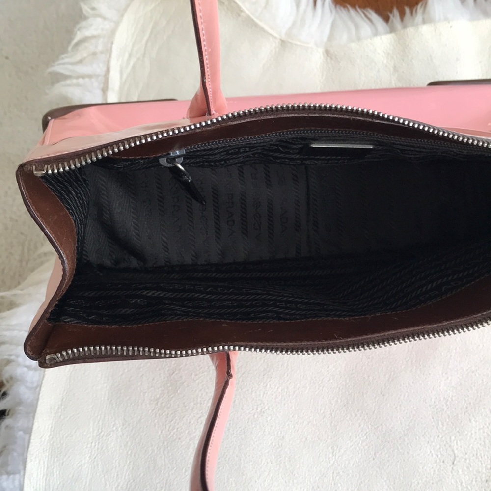 Rare Prada Patent Leather Pink & Brown Bag - Picture 11 of 17